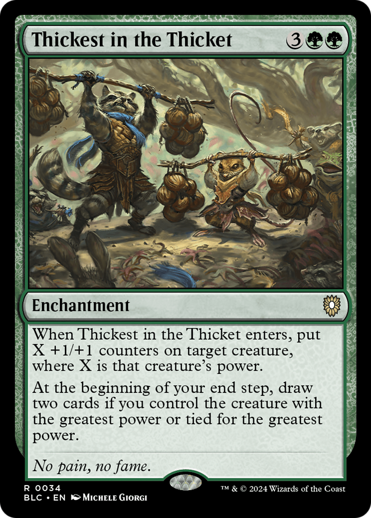 Thickest in the Thicket [Bloomburrow Commander] | Cracking-Singles