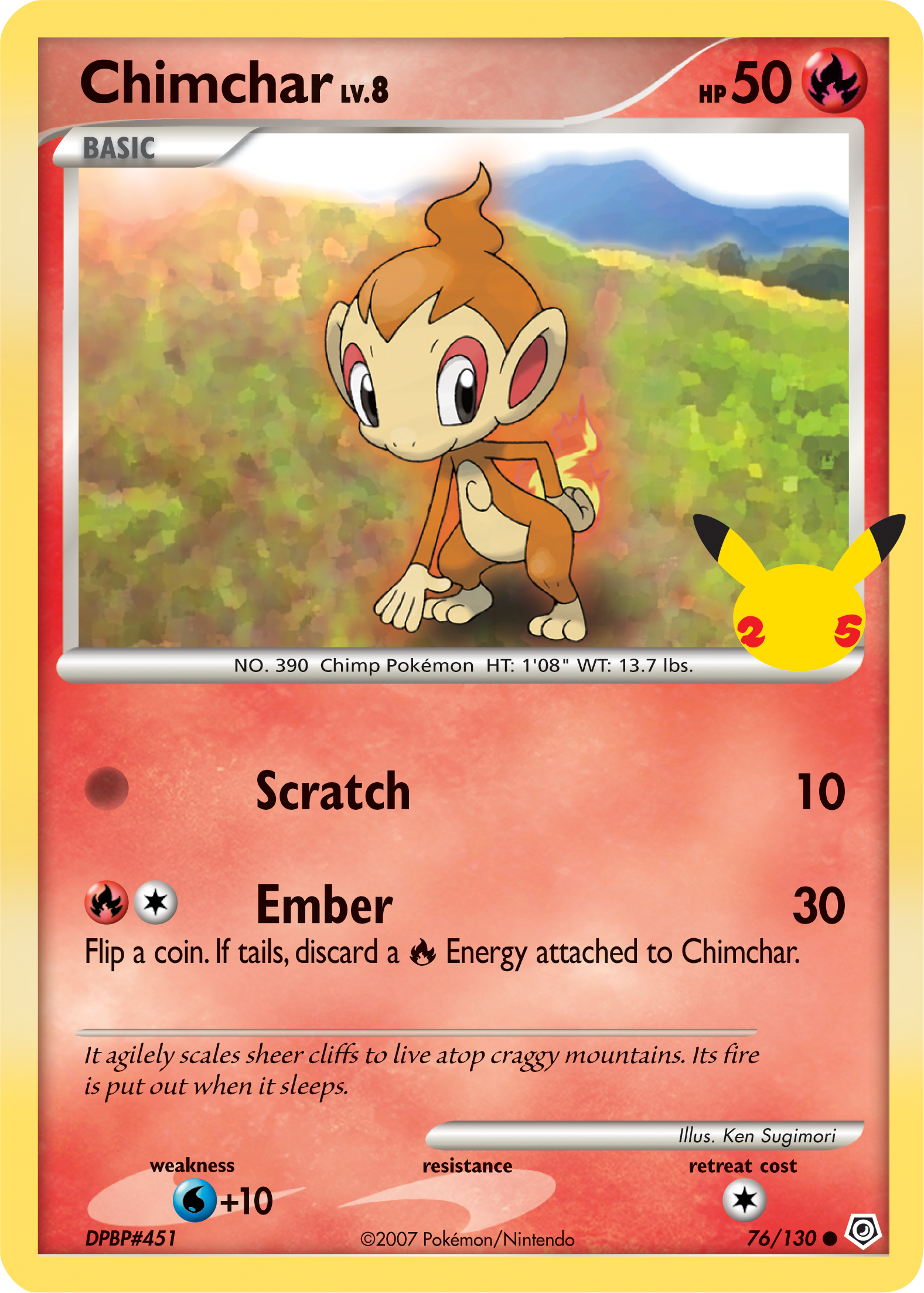 Chimchar (76/130) (Jumbo Card) [First Partner Pack] | Cracking-Singles