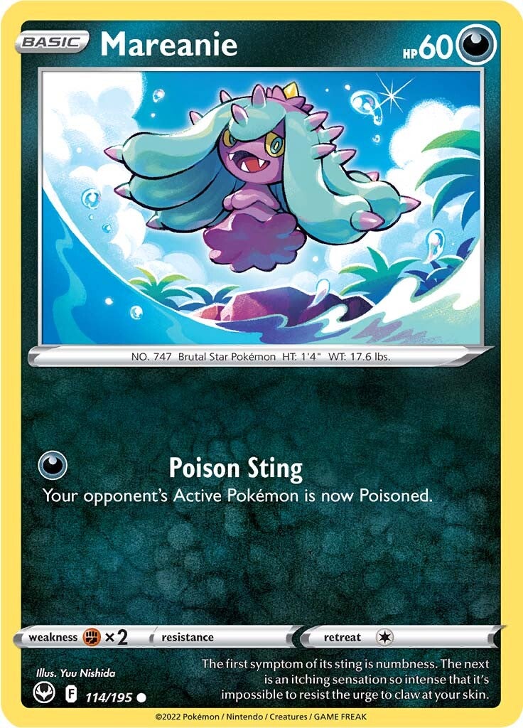 Mareanie (114/195) [Sword & Shield: Silver Tempest] | Cracking-Singles