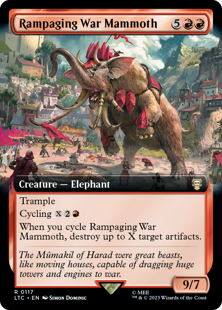 Rampaging War Mammoth (Extended Art) [The Lord of the Rings: Tales of Middle-Earth Commander] | Cracking-Singles