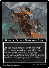 Bounty: Eriana, Wrecking Ball // Bounty Rules Double-Sided Token [Outlaws of Thunder Junction Commander Tokens] | Cracking-Singles