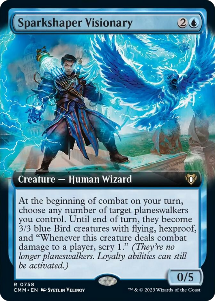 Sparkshaper Visionary (Extended Art) [Commander Masters] | Cracking-Singles