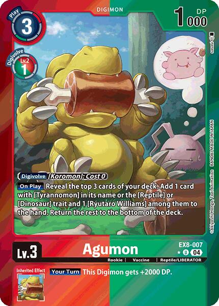 Agumon [EX8-007] - EX8-007 (Limited Foil) [Chain of Liberation] | Cracking-Singles