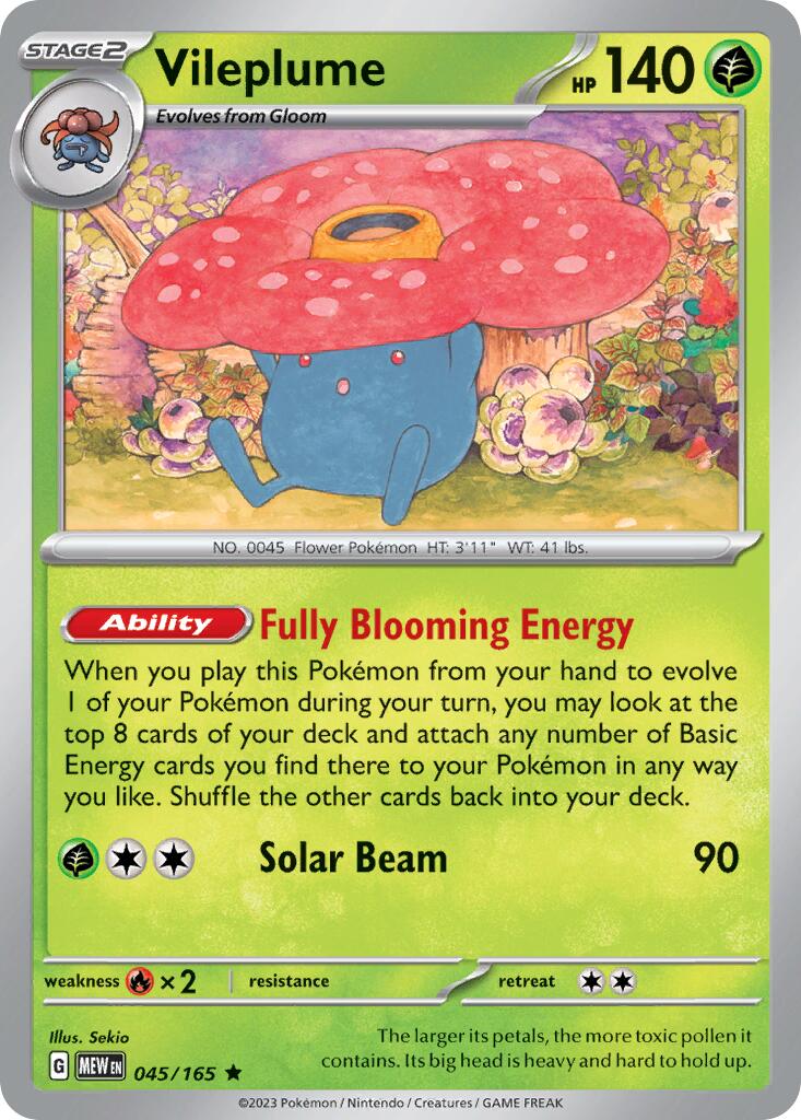 Vileplume (045/165) (Theme Deck Exclusive) [Scarlet & Violet 151] | Cracking-Singles