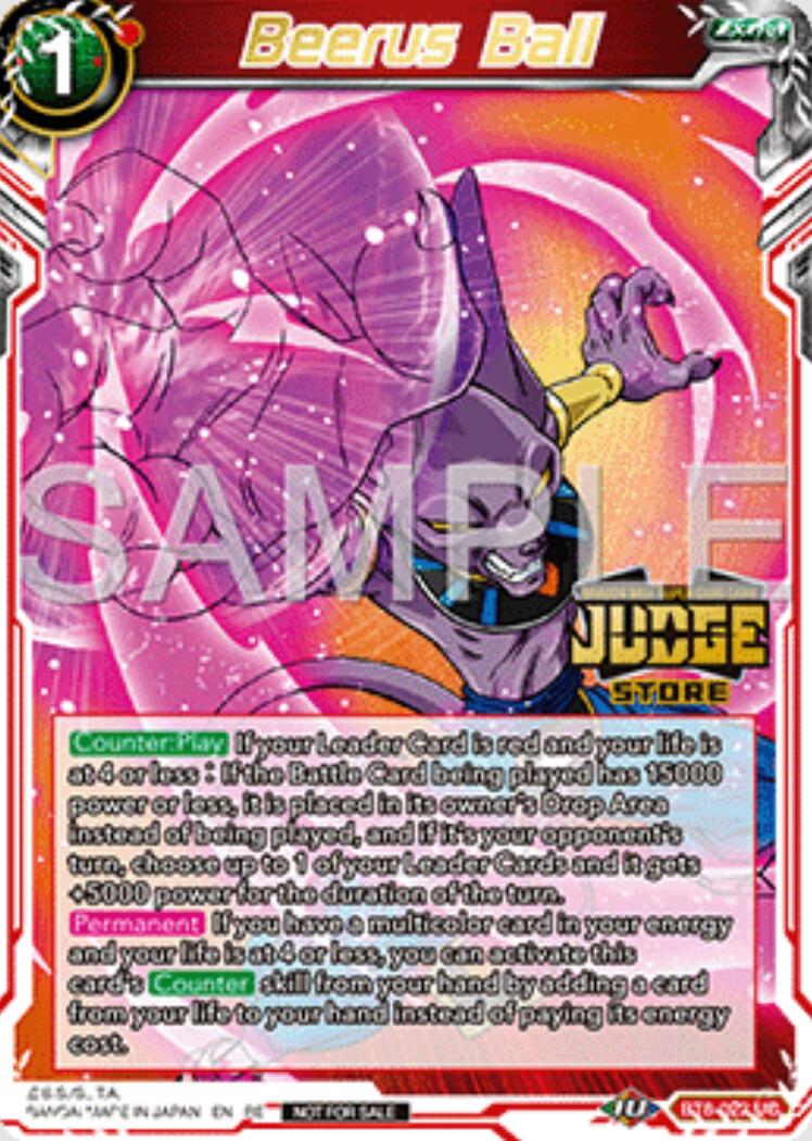 Beerus Ball (Judge Pack Vol.16) (Store) (BT8-022) [Judge Promotion Cards] | Cracking-Singles