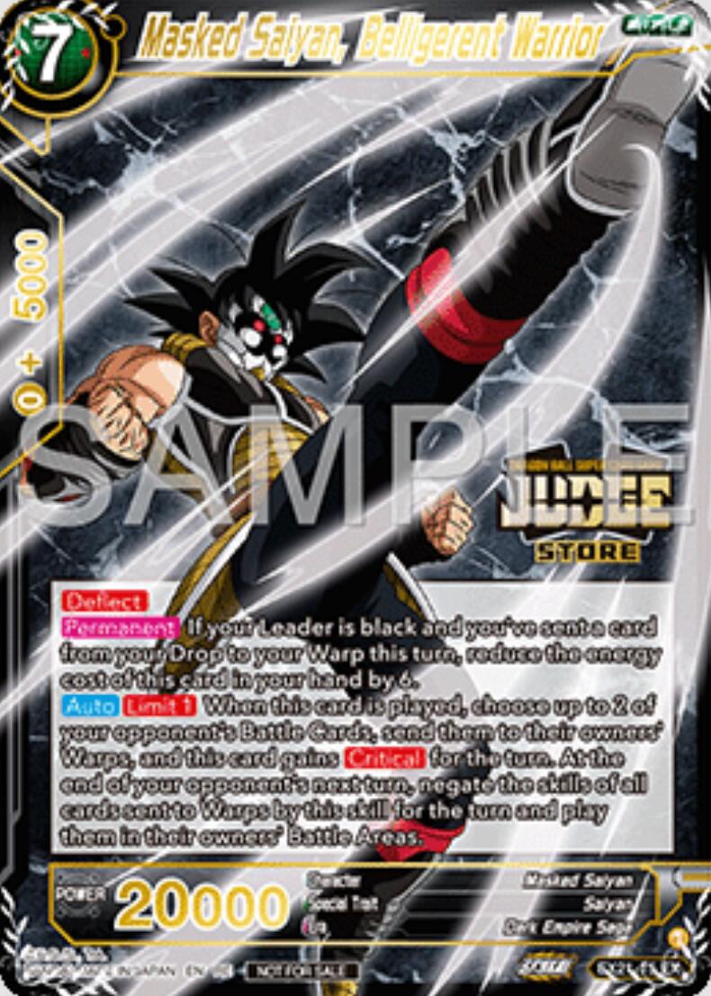 Masked Saiyan, Belligerent Warrior (Judge Pack Vol.16) (Store) (EX21-15) [Judge Promotion Cards] | Cracking-Singles