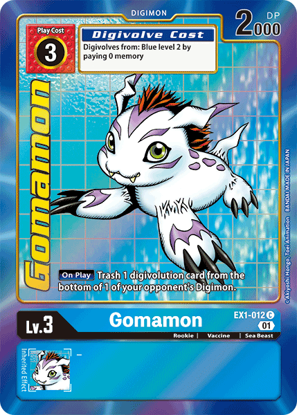 Gomamon [EX1-012] (Alternate Art) [Classic Collection] | Cracking-Singles