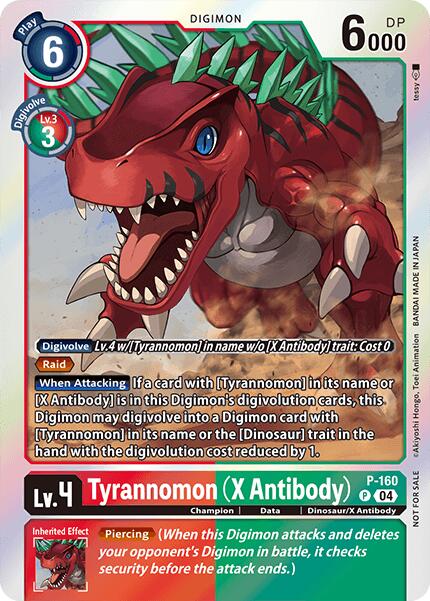 Tyrannomon [P-160] (X Antibody) (-Chain of Liberation- Upgrade Pack [Digimon LIBERATOR] | Cracking-Singles