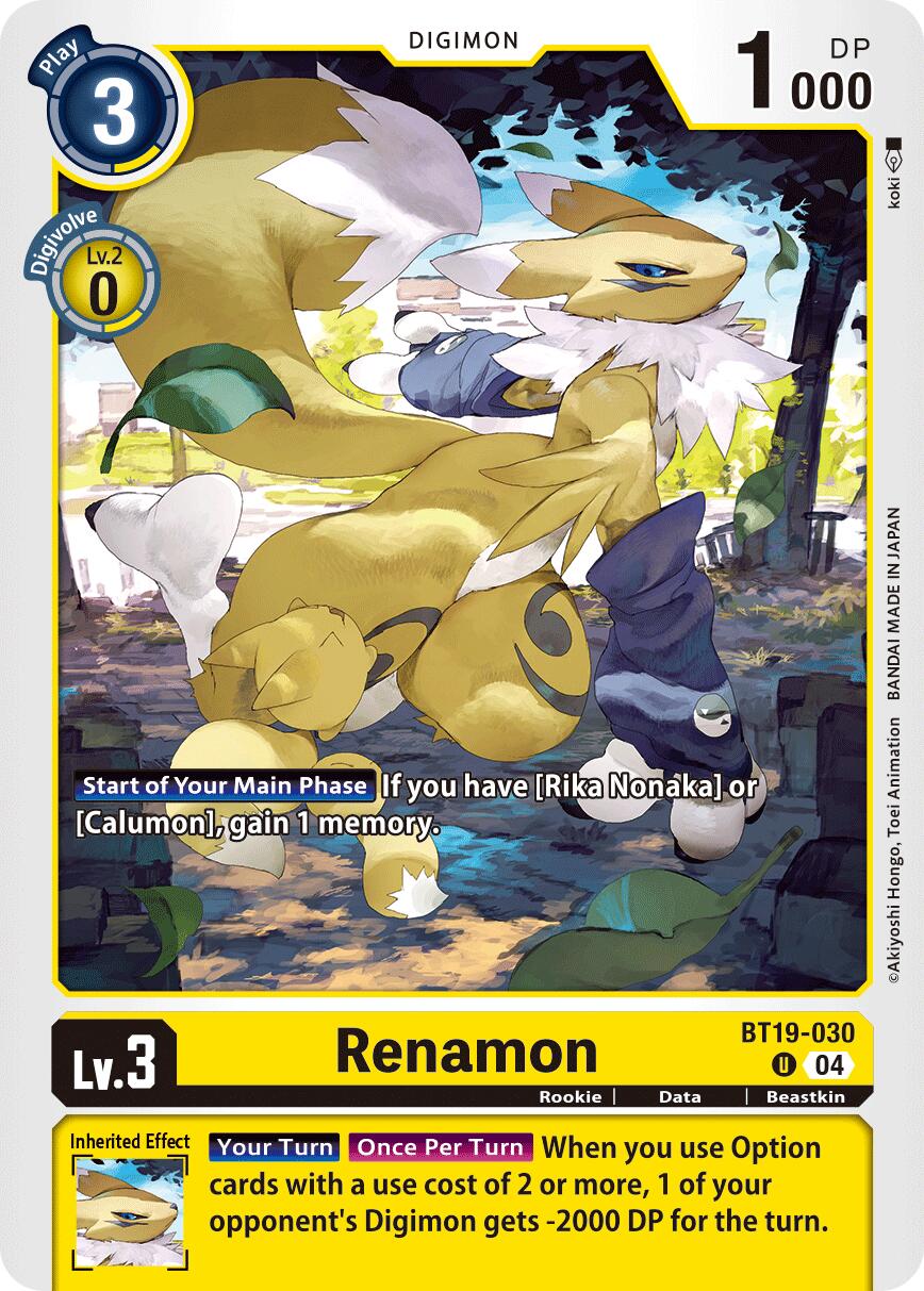 Renamon [BT19-030] [Release Special Booster Ver.2.5] | Cracking-Singles