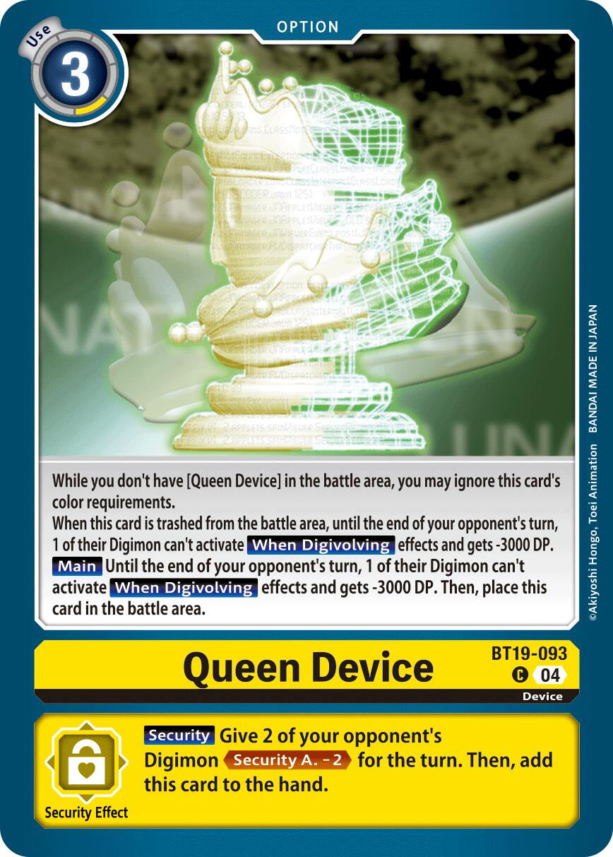 Queen Device [BT19-093] [Release Special Booster Ver.2.5] | Cracking-Singles