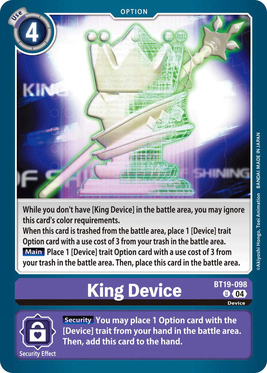 King Device [BT19-098] [Release Special Booster Ver.2.5] | Cracking-Singles