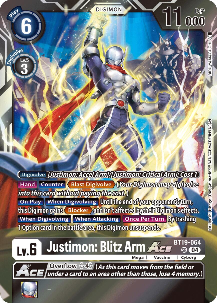 Justimon: Blitz Arm ACE [BT19-064] [Release Special Booster Ver.2.5] | Cracking-Singles