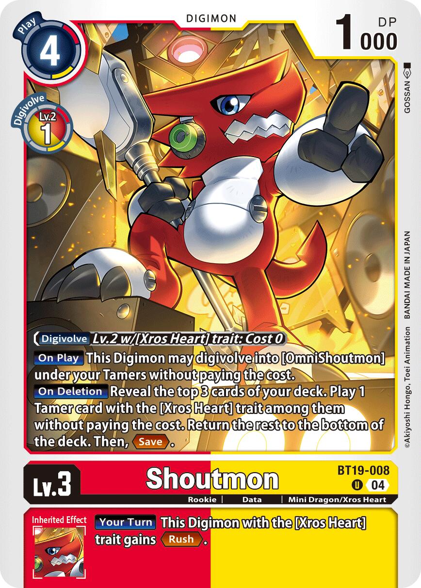 Shoutmon [BT19-008] [Release Special Booster Ver.2.5] | Cracking-Singles