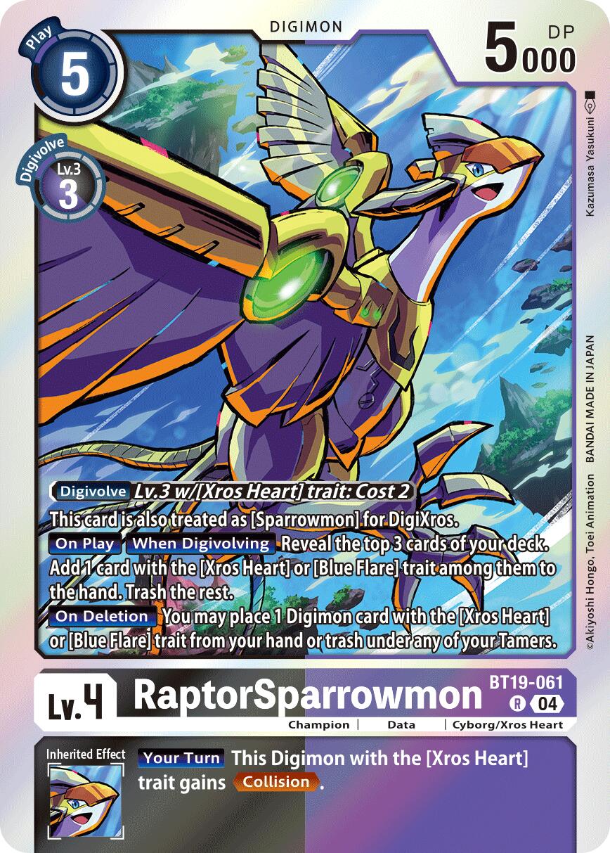 RaptorSparrowmon [BT19-061] [Release Special Booster Ver.2.5] | Cracking-Singles