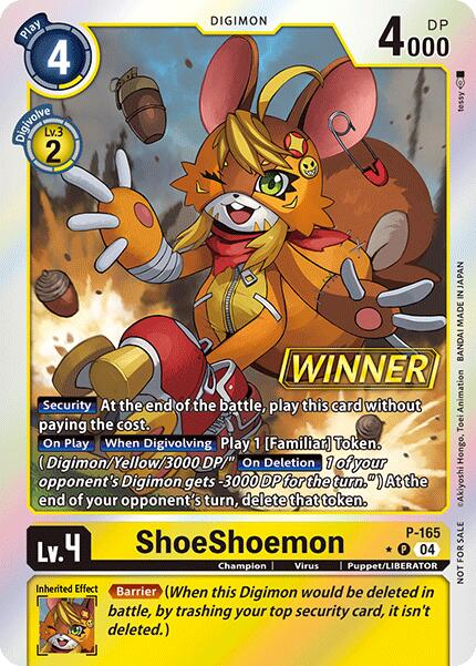 ShoeShoemon [P-165] (Store Tournament 2025 Vo.1 Winner Pack) [Promotional Cards] | Cracking-Singles