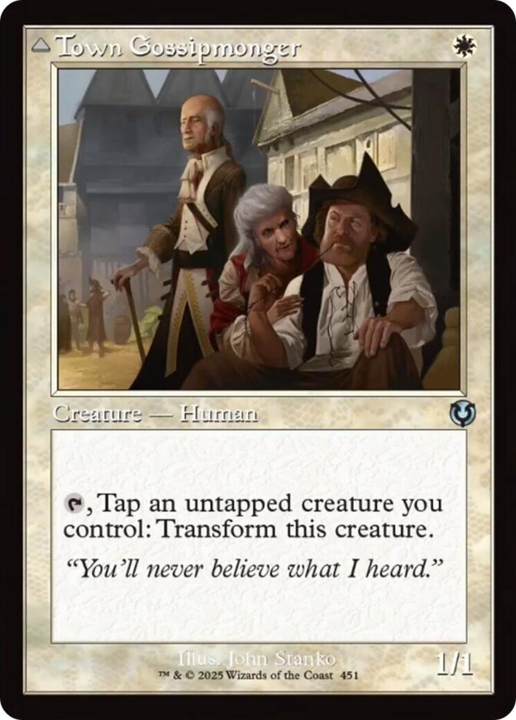 Town Gossipmonger // Incited Rabble (Retro Frame) [Innistrad Remastered] | Cracking-Singles