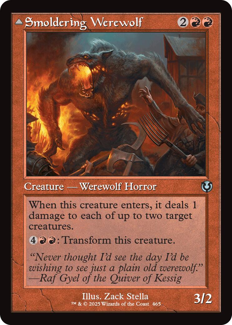 Smoldering Werewolf // Erupting Dreadwolf (Retro Frame) [Innistrad Remastered] | Cracking-Singles