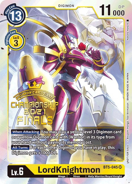 LordKnightmon [BT5-045] (2021 Championship Finals Event Pack Alt-Art Gold Stamp Set) [Battle of Omni Promos] | Cracking-Singles