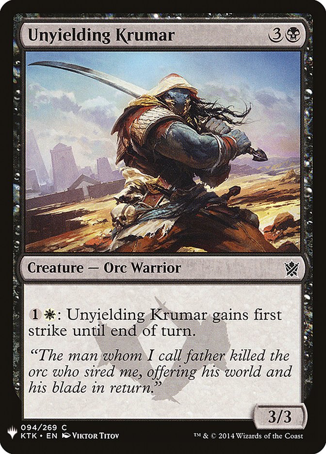 Unyielding Krumar [Mystery Booster] | Cracking-Singles