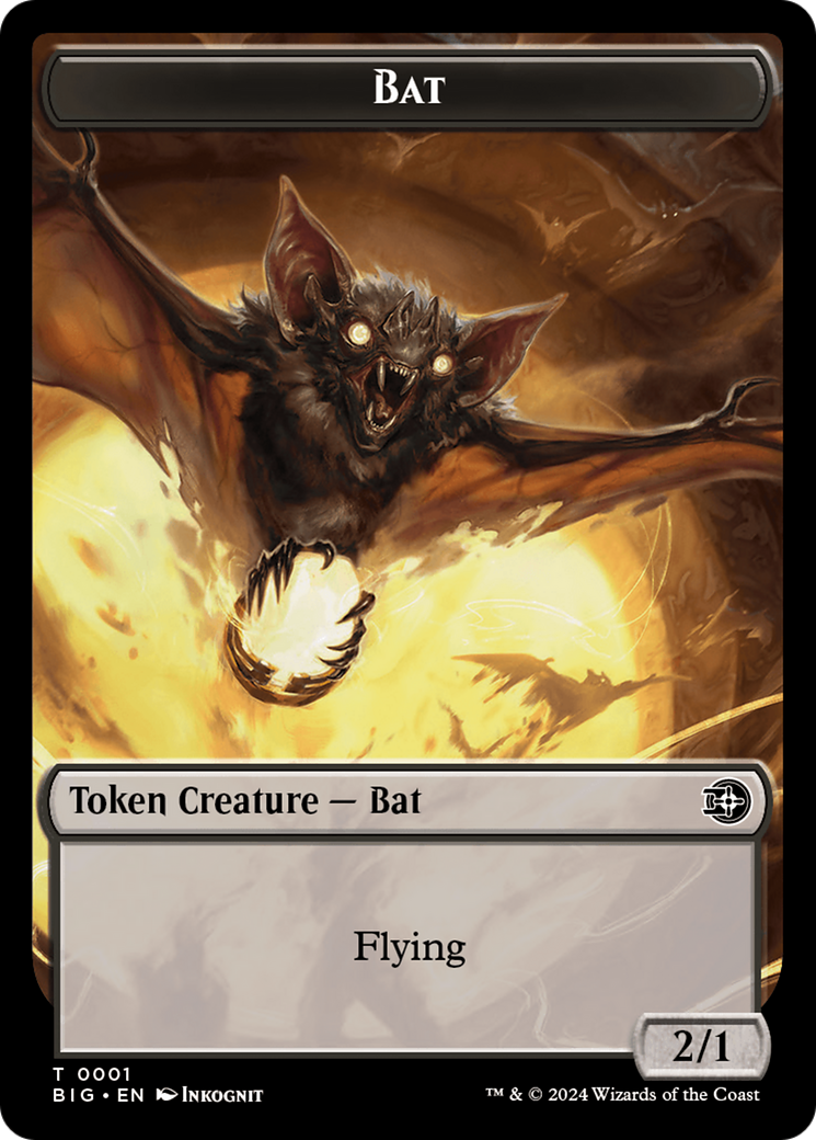 Treasure // Bat Double-Sided Token [Outlaws of Thunder Junction Tokens] | Cracking-Singles