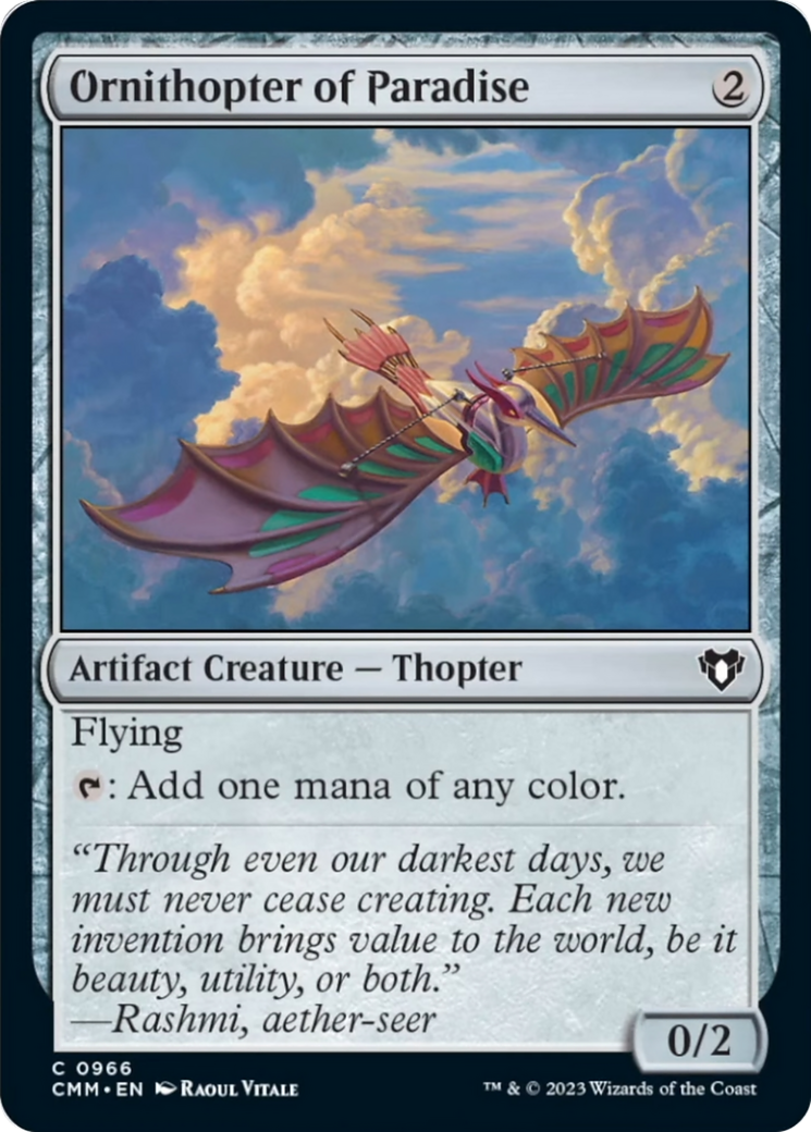 Ornithopter of Paradise [Commander Masters] | Cracking-Singles