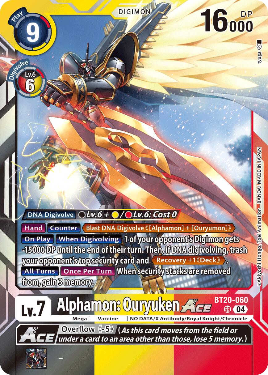 Alphamon: Ouryuken ACE [BT20-060] [Release Special Booster Ver.2.5] | Cracking-Singles