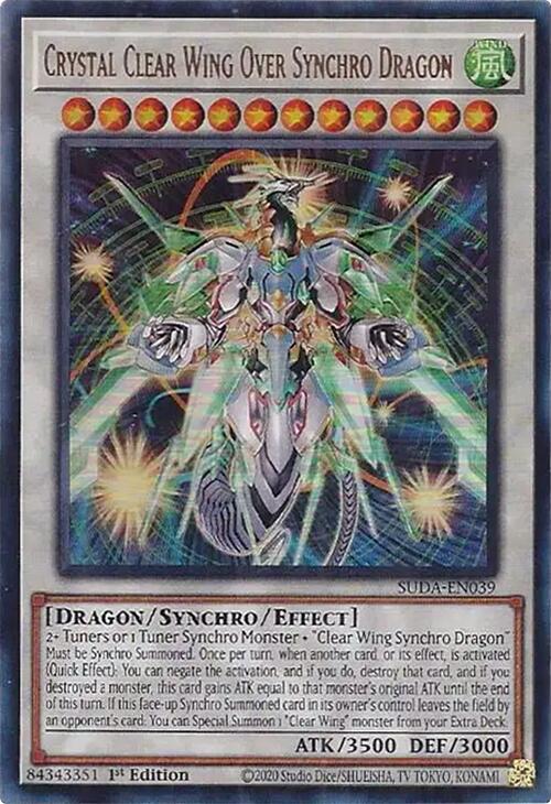 Crystal Clear Wing Over Synchro Dragon [SUDA-EN039] Ultra Rare | Cracking-Singles