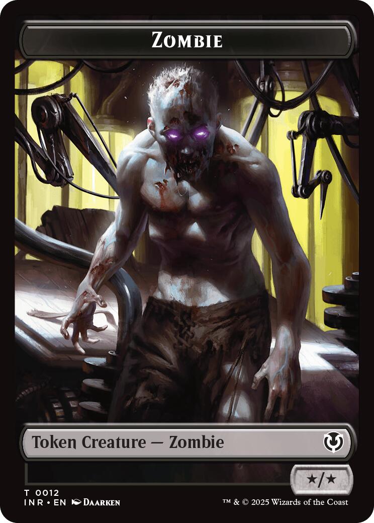 Zombie (0011) // Zombie (0012) Double-Sided Token [Innistrad Remastered Tokens] | Cracking-Singles