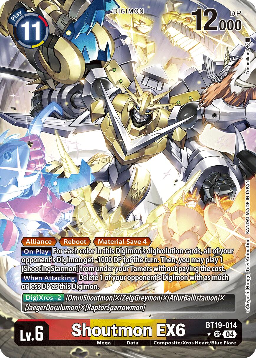 Shoutmon EX6 [BT19-014] (Alternate Art) [Release Special Booster Ver.2.5] | Cracking-Singles