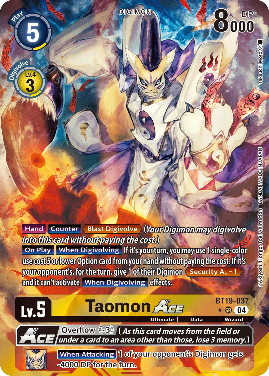 Taomon ACE [BT19-037] (Alternate Art) [Release Special Booster Ver.2.5] | Cracking-Singles