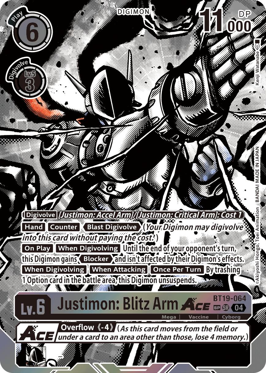 Justimon: Blitz Arm ACE [BT19-064] (Textured) [Release Special Booster Ver.2.5] | Cracking-Singles