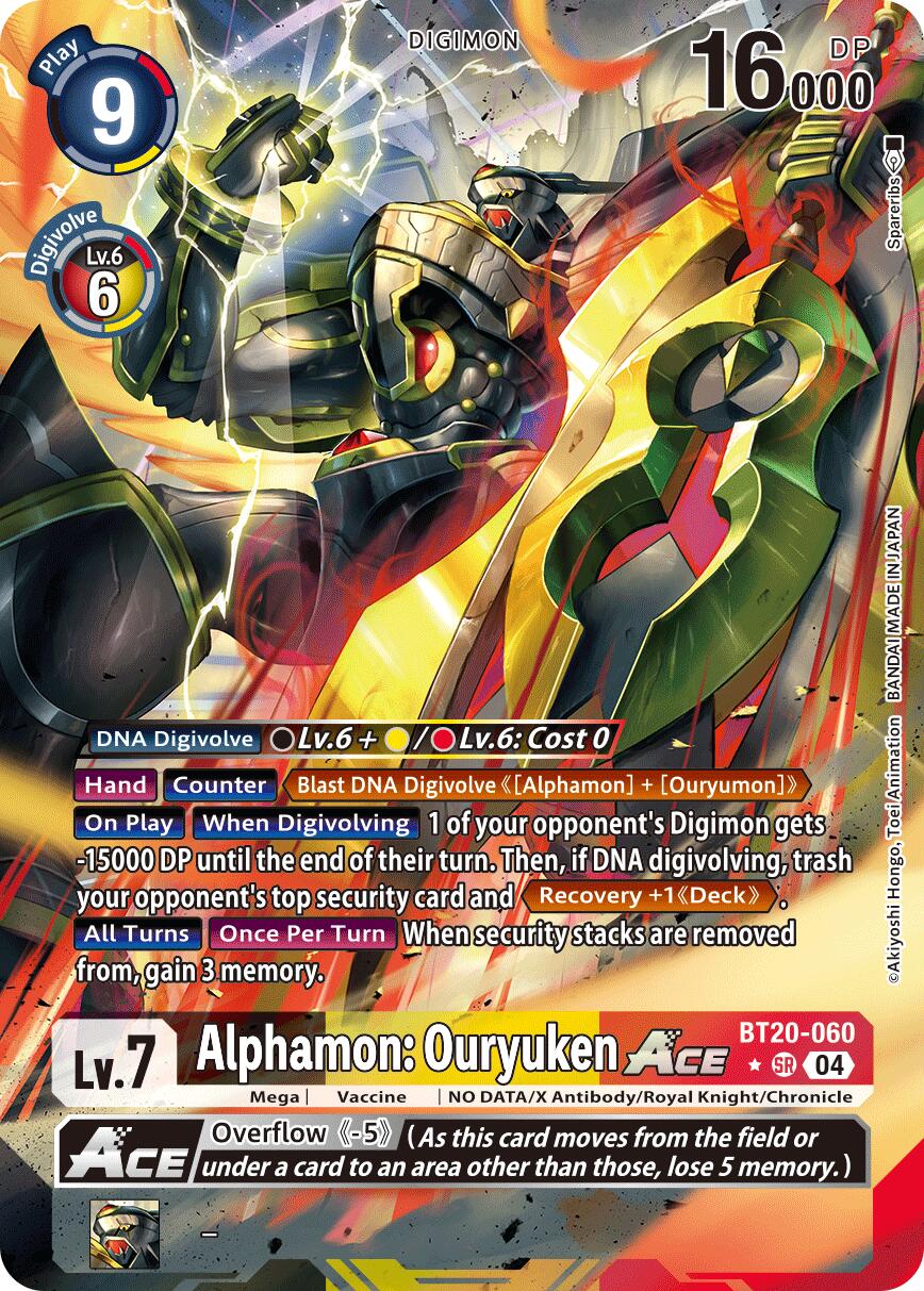 Alphamon: Ouryuken ACE [BT20-060] (Alternate Art) [Release Special Booster Ver.2.5] | Cracking-Singles