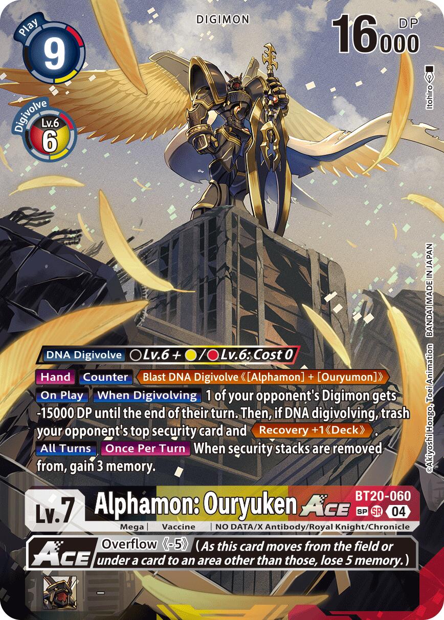 Alphamon: Ouryuken ACE [BT20-060] (Textured) [Release Special Booster Ver.2.5] | Cracking-Singles