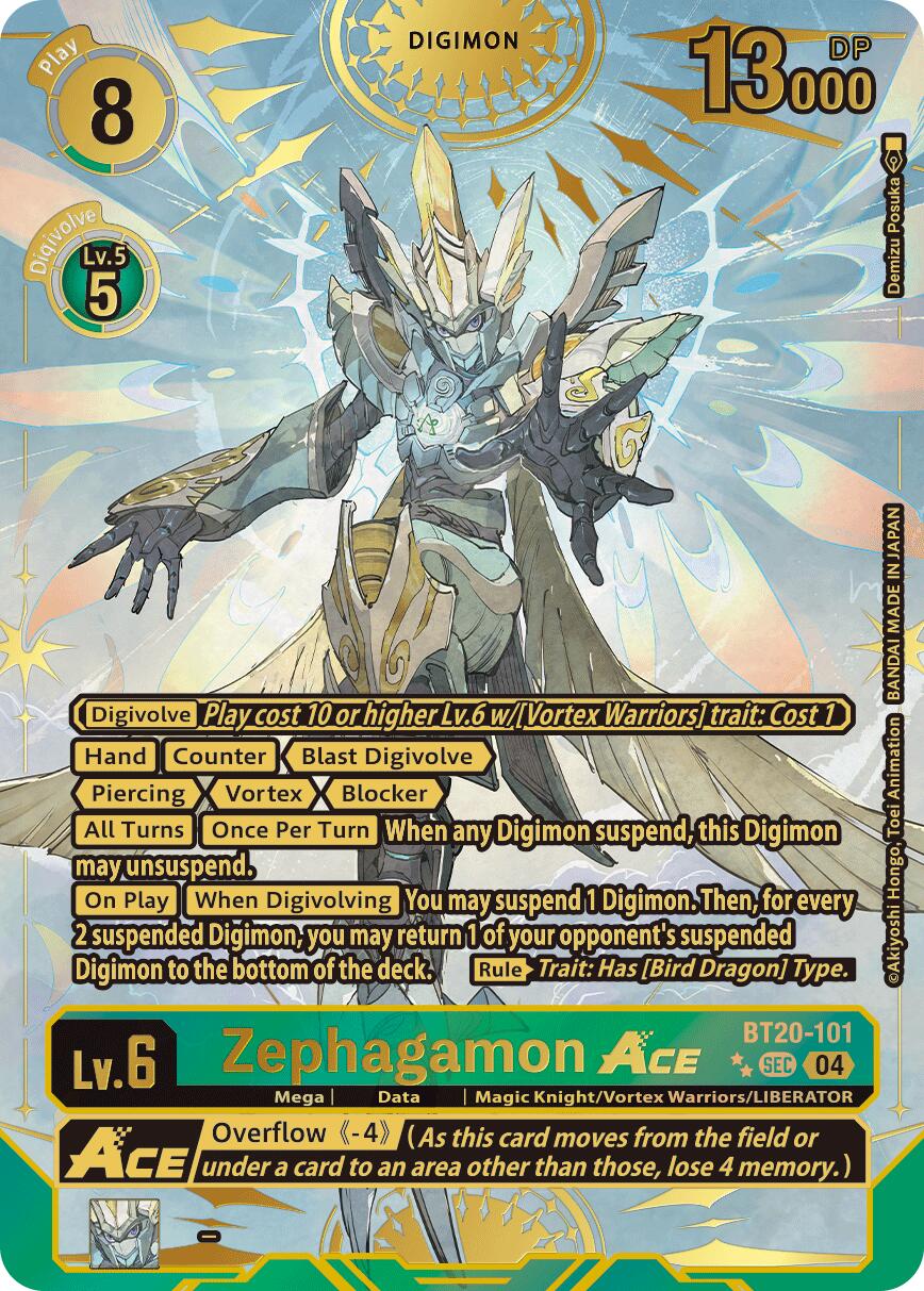 Zephagamon ACE [BT20-101] (Rare Pull) [Release Special Booster Ver.2.5] | Cracking-Singles