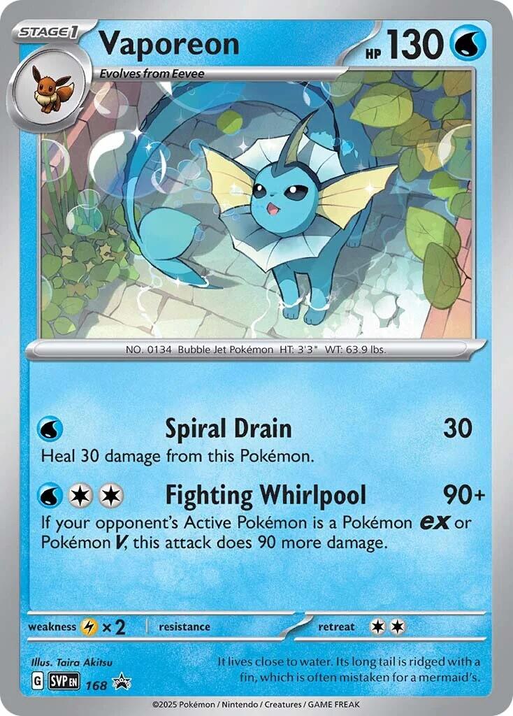 Vaporeon (SVP168) [Scarlet & Violet: Black Star Promos] | Cracking-Singles