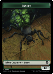 Spirit (0010) // Insect Double-Sided Token [Commander Masters Tokens] | Cracking-Singles