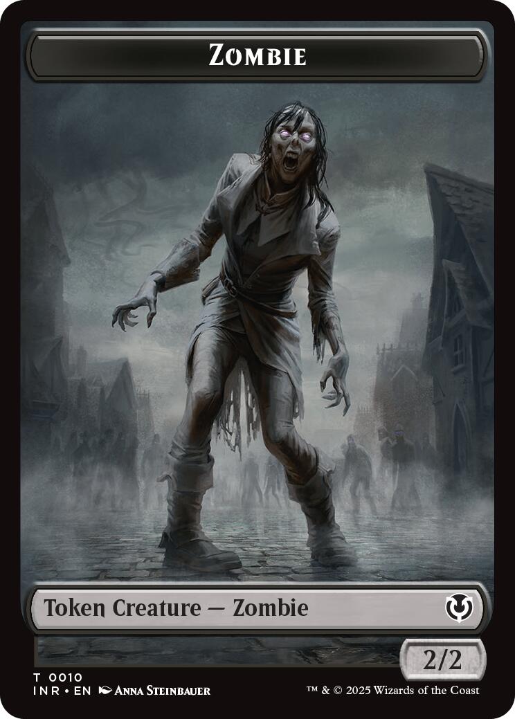 Zombie (0010) // Blood Double-Sided Token [Innistrad Remastered Tokens] | Cracking-Singles