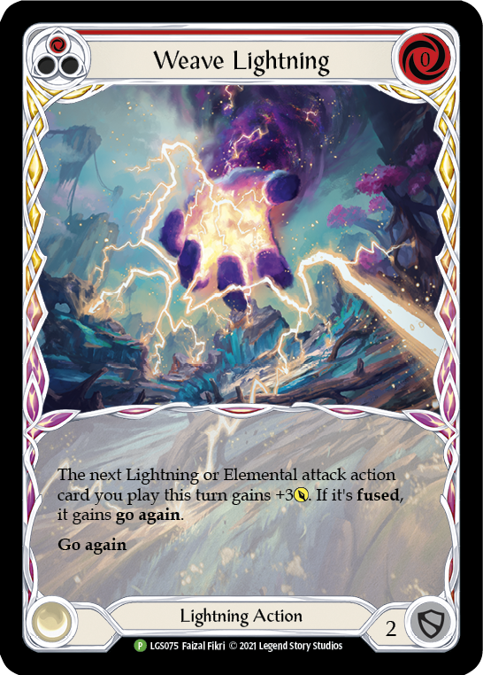 Weave Lightning (Red) [LGS075] (Promo)  Rainbow Foil | Cracking-Singles