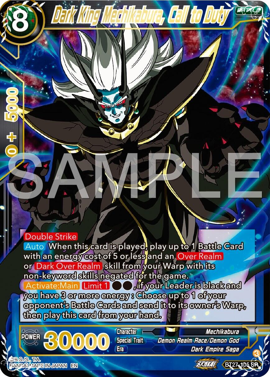 Dark King Mechikabura, Call to Duty (BT27-105) [History of Z] | Cracking-Singles