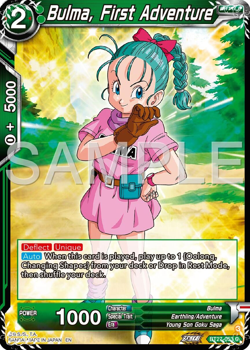 Bulma, First Adventure (BT27-053) [History of Z] | Cracking-Singles