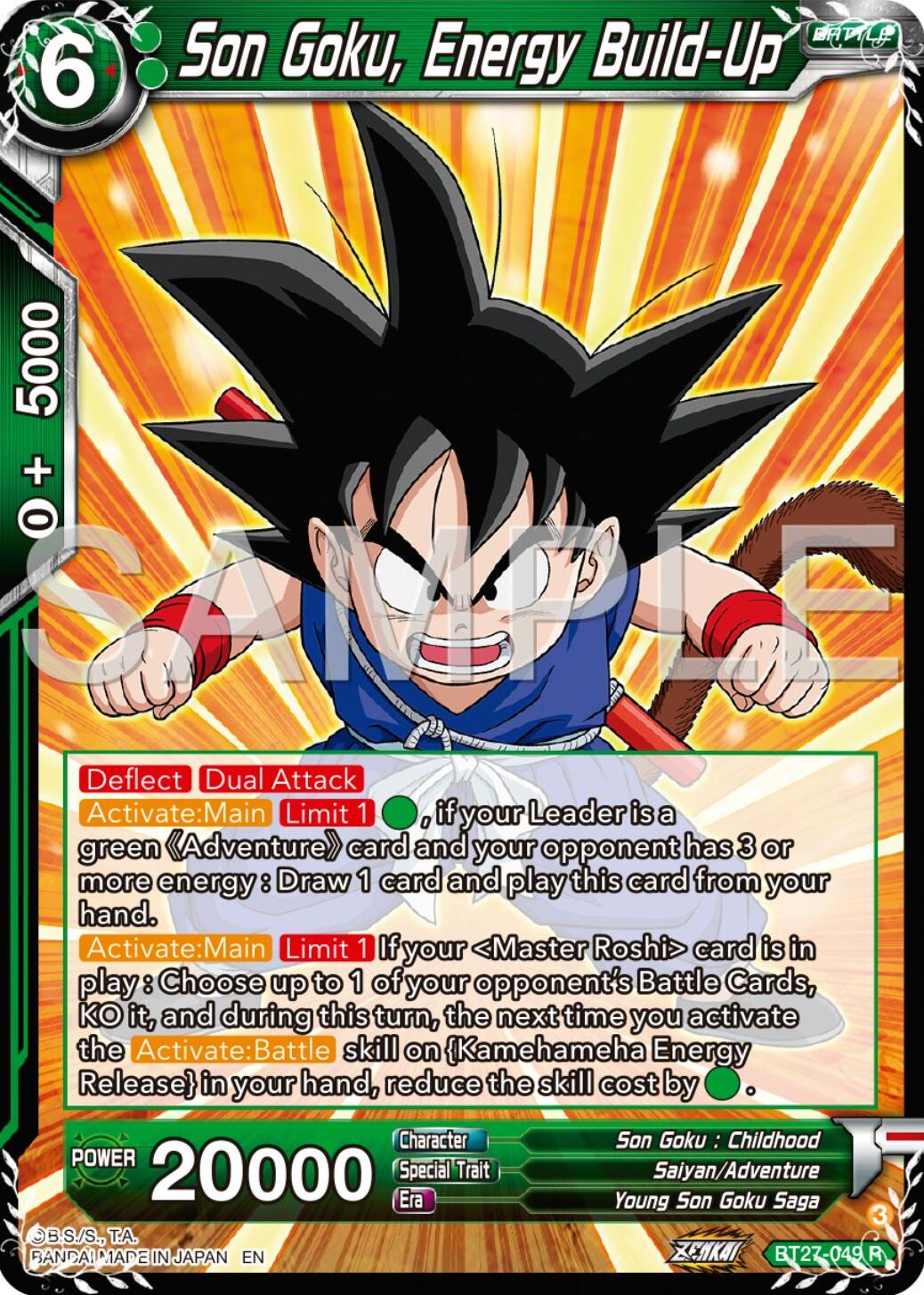 Son goku, Enegry Build-Up (BT27-049) [History of Z] | Cracking-Singles