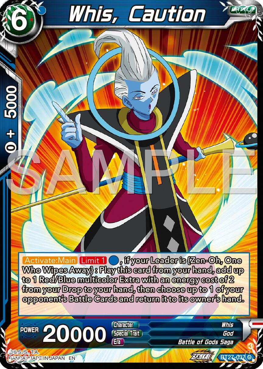 Whis, Caution (BT27-037) [History of Z] | Cracking-Singles