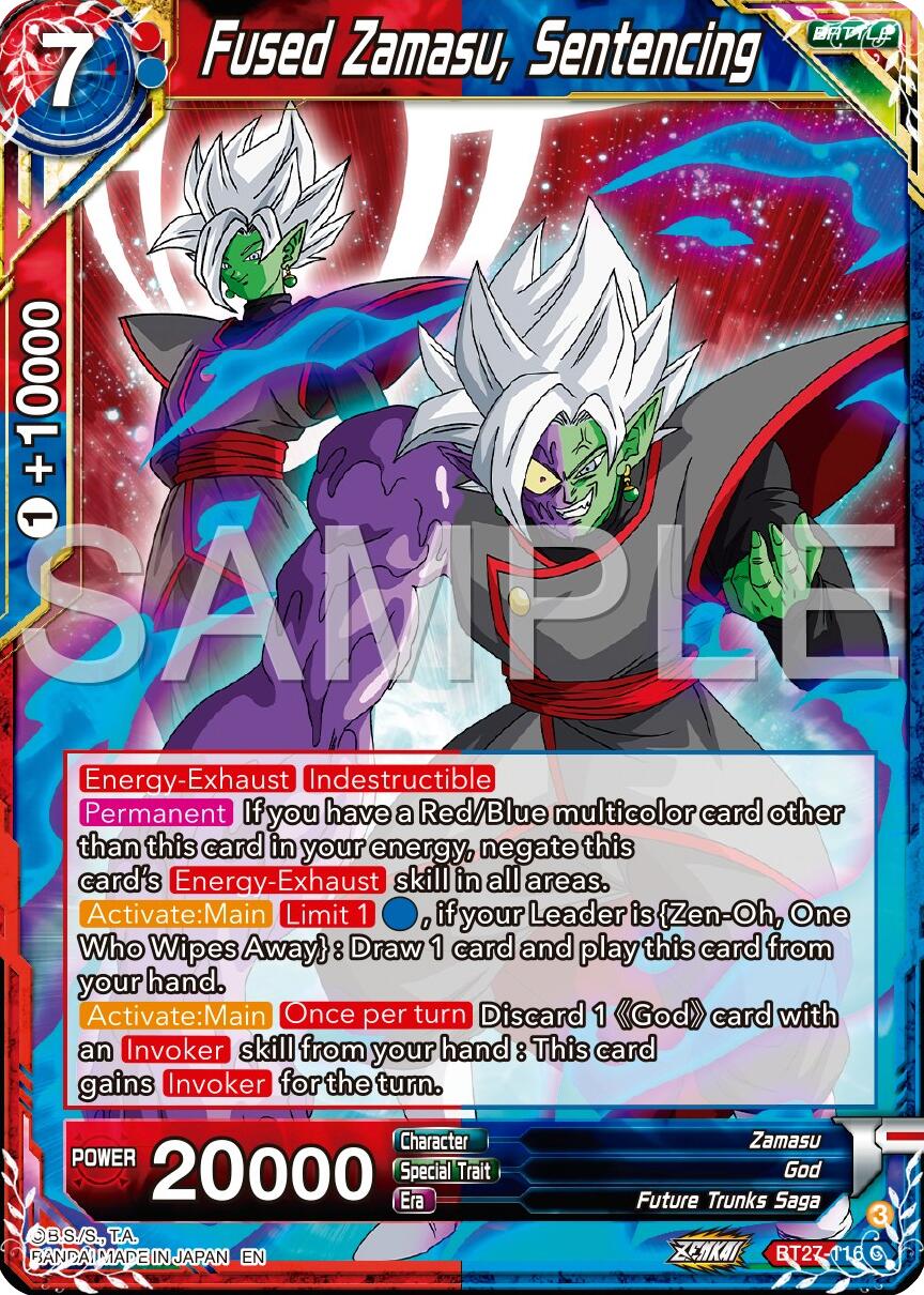 Fused Zamasu, Sentencing (BT27-116) [History of Z] | Cracking-Singles