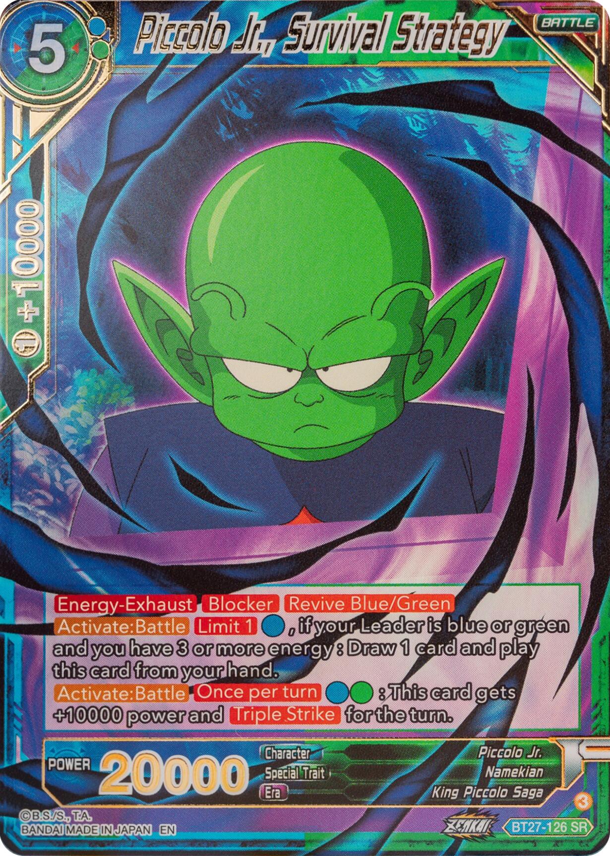 Piccolo Jr., Survival Strategy (BT27-126) [History of Z] | Cracking-Singles