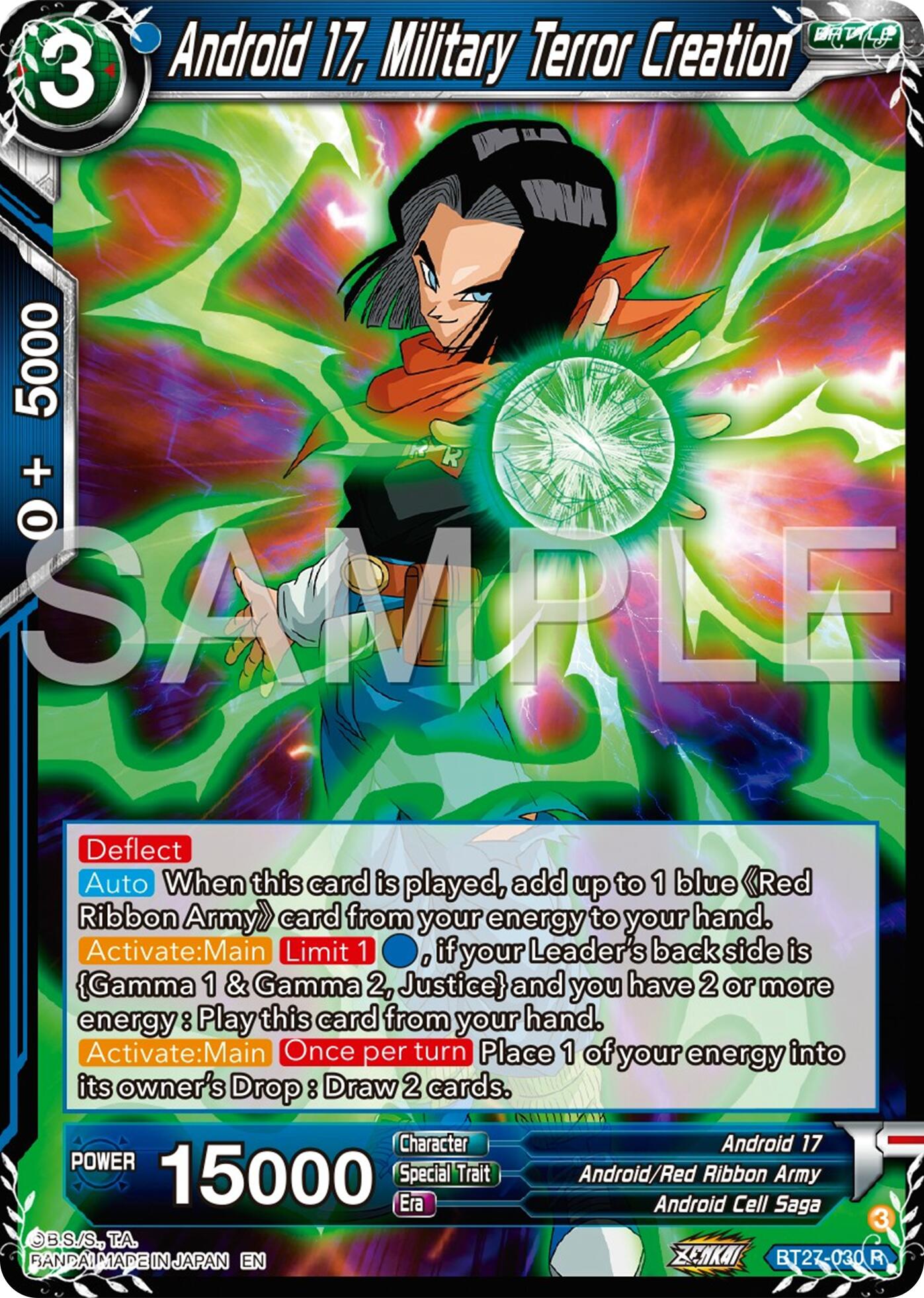 Android 17, Military Terror Creation (BT27-030) [History of Z] | Cracking-Singles