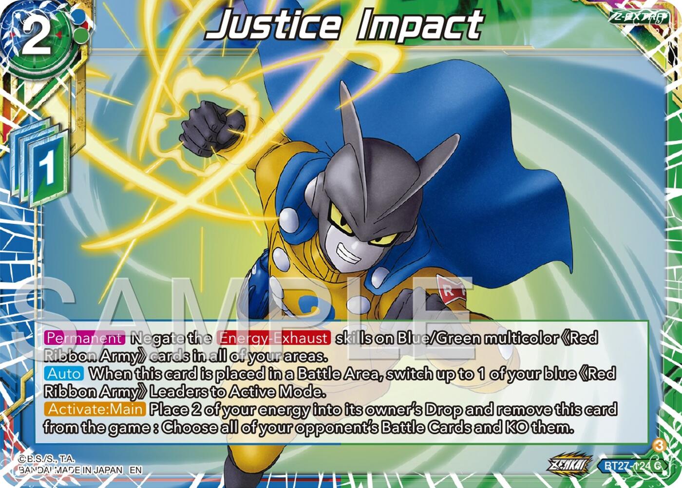 Justice Impact (BT27-124) [History of Z] | Cracking-Singles