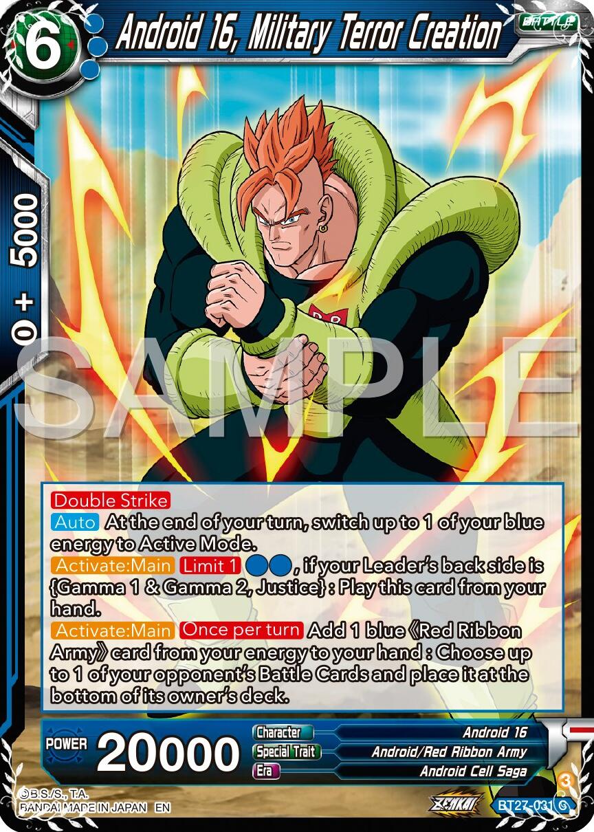 Android 16, Military Terror Creation (BT27-031) [History of Z] | Cracking-Singles