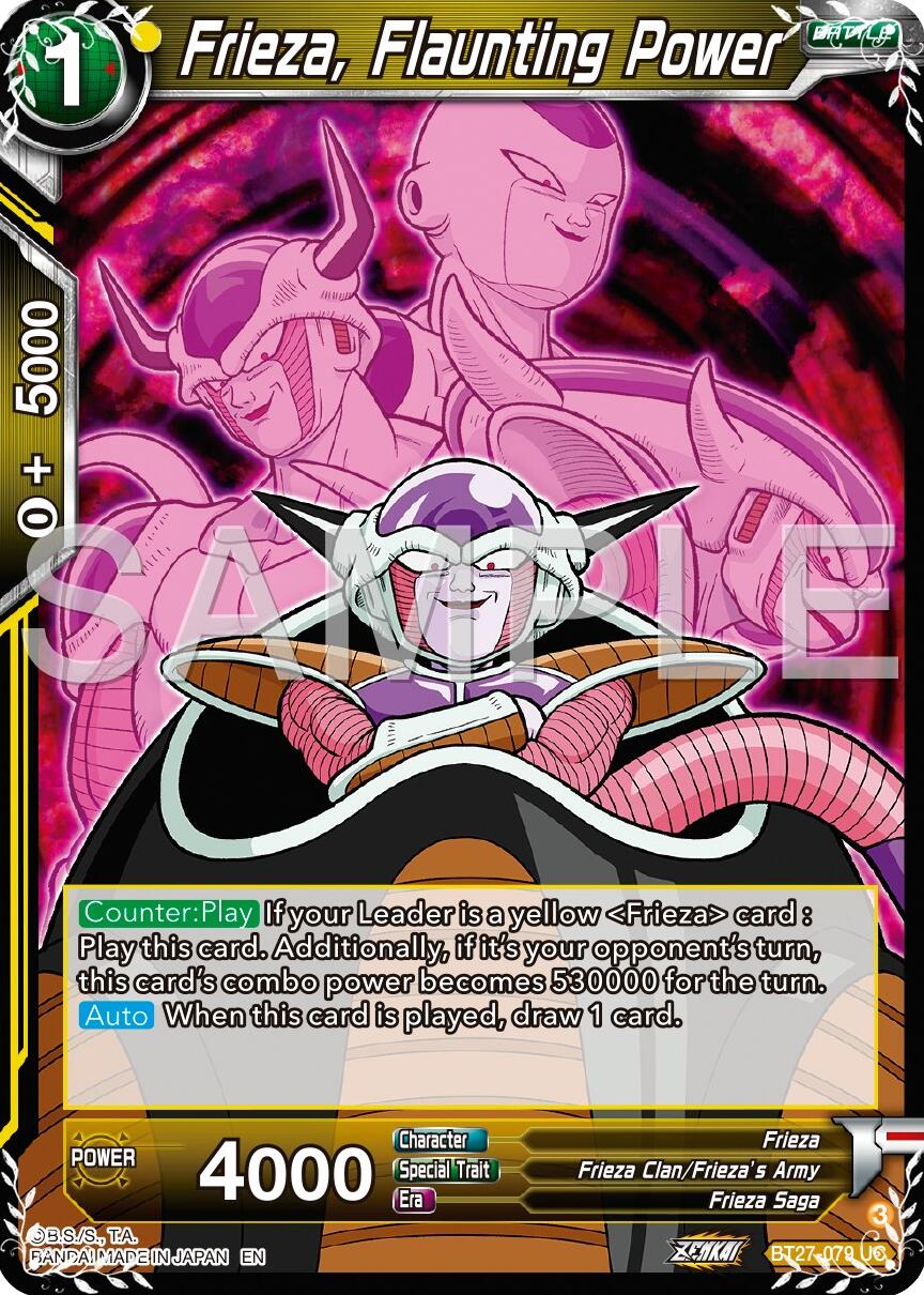 Frieza, Flaunting Power (BT27-079) [History of Z] | Cracking-Singles