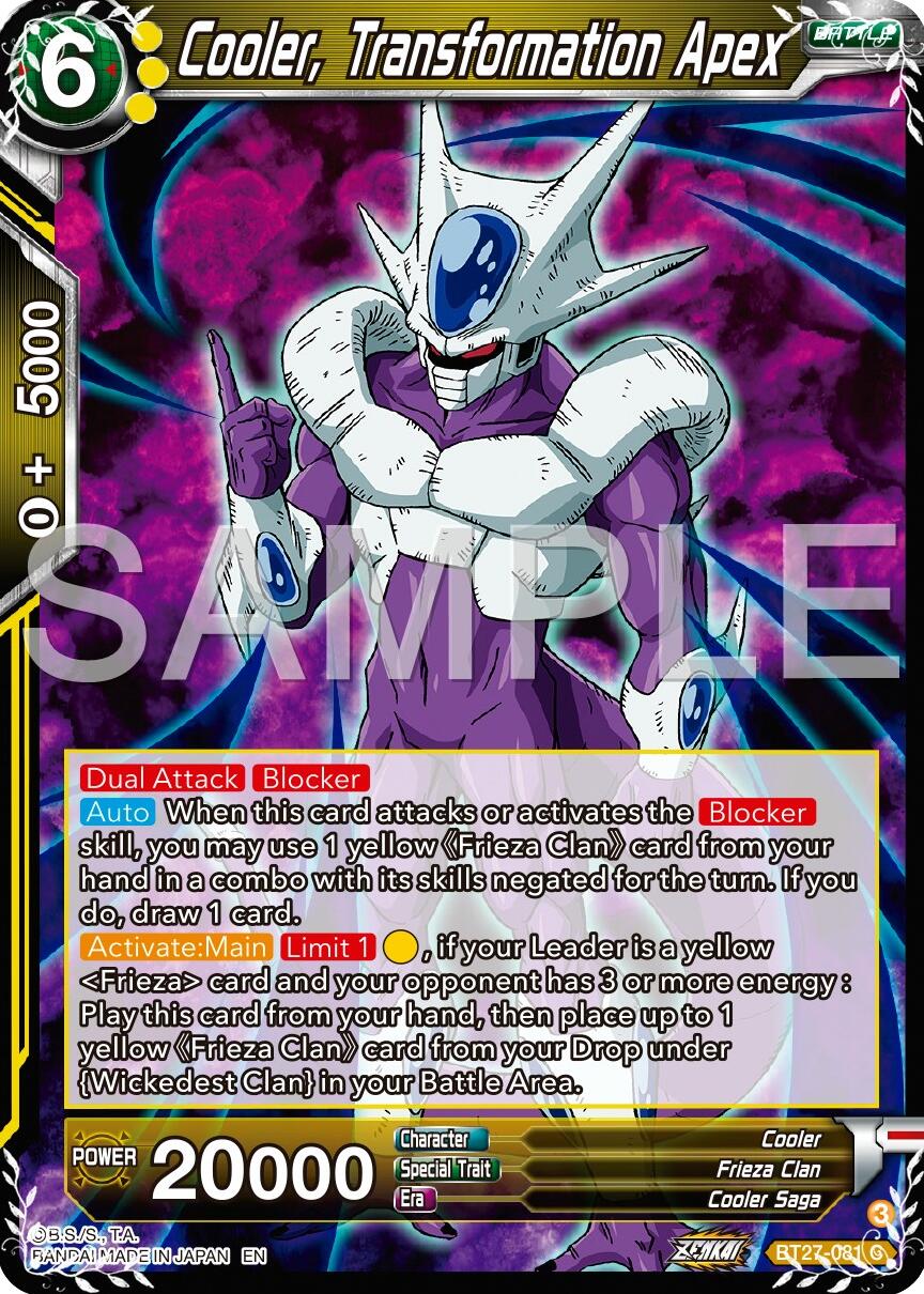 Cooler, Transformation Apex (BT27-081) [History of Z] | Cracking-Singles