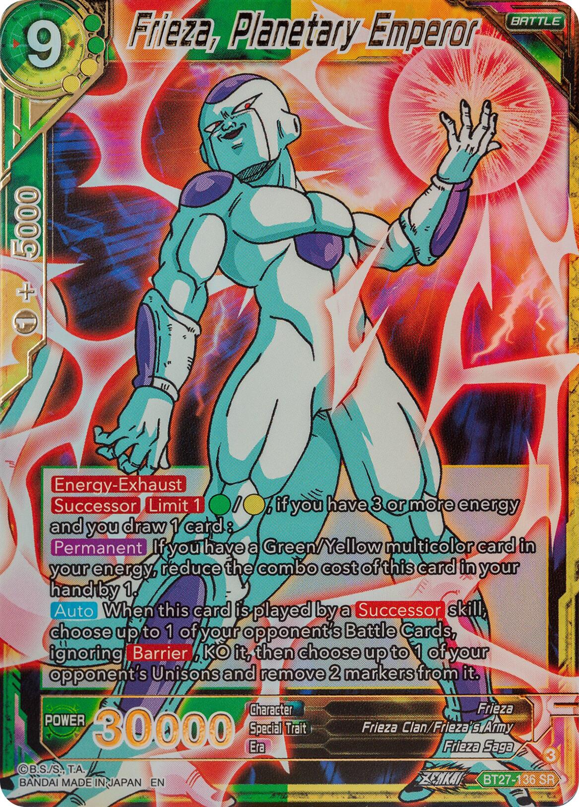 Frieza, Planetary Emperor (BT27-136) [History of Z] | Cracking-Singles